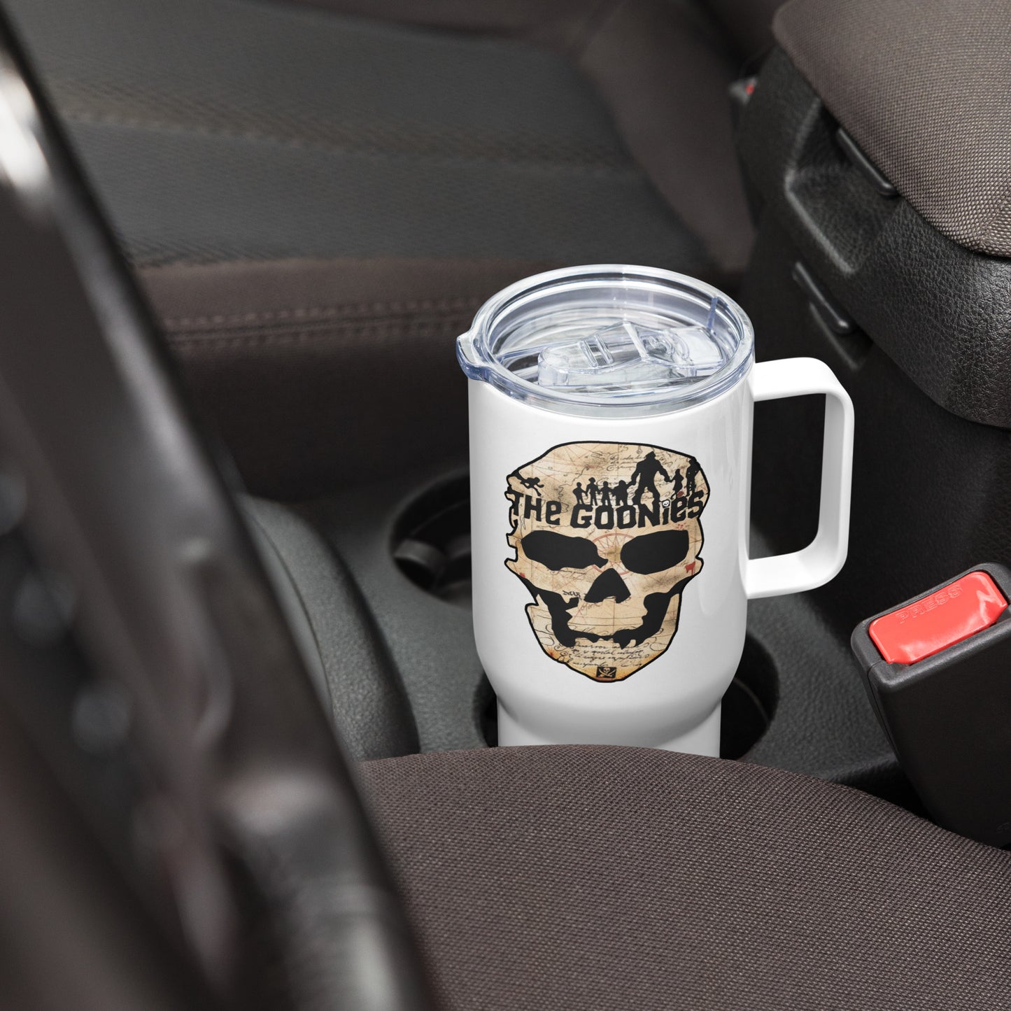 Goonies Travel mug, Thermal Mug with Handle.