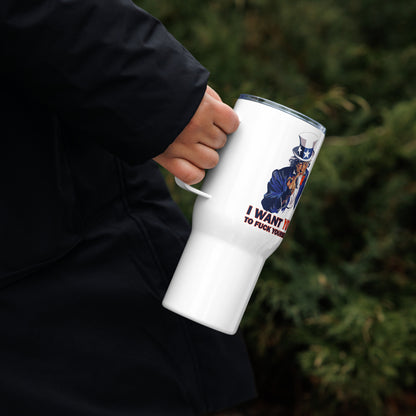 Uncle Sam Travel mug, Thermal Mug with Handle