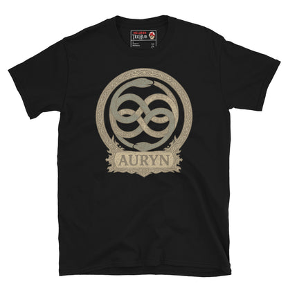 AURYN emblem t-shirt inspired by The NeverEnding Story. Black