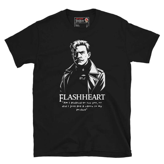 Black t-shirt Flashheart “Canoe in My Pocket” Blackadder T-Shirt – McClaren Tee Hub