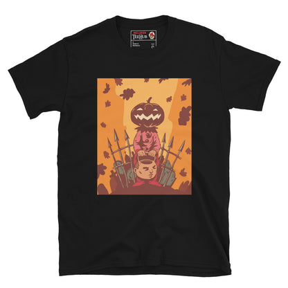 Pumpkin King Halloween T-Shirt in Black – spooky pumpkin head character artwork – exclusive McLaren TeeHub design