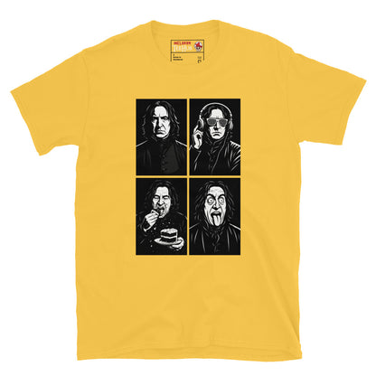 Severus Snape Funny Expressions Daisy Yellow T-Shirt – DJ, Cake, and Crazy Faces Design"
