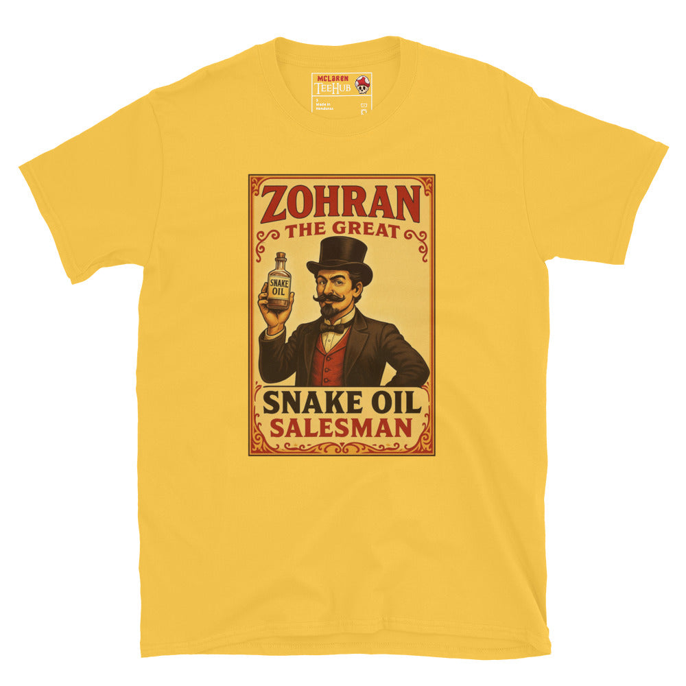 Zohran Snake Oil Salesman T-Shirt Daisy Yellow 