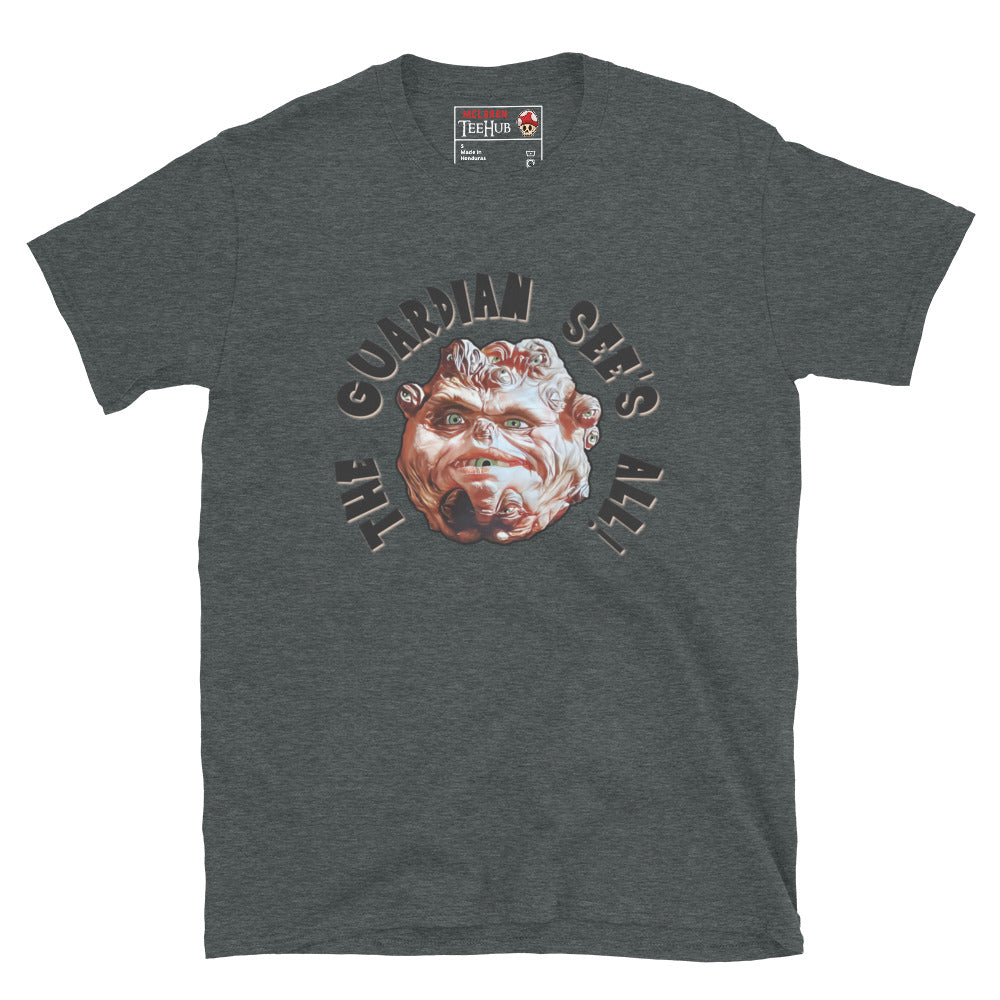 The Guardian inspired t-shirt featuring the iconic eyeball creature from  cult fantasy adventure movie Big Trouble in Little China. Dark Heather