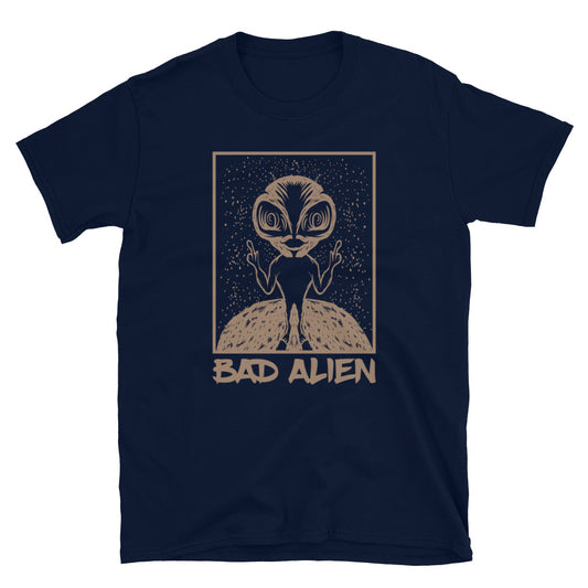 Bad Alien T shirt, Alien Tshirt, Nerdy Cool Geeky Tee. Premium Image Sayings t shirt, Gift for him, Anniversary Present.