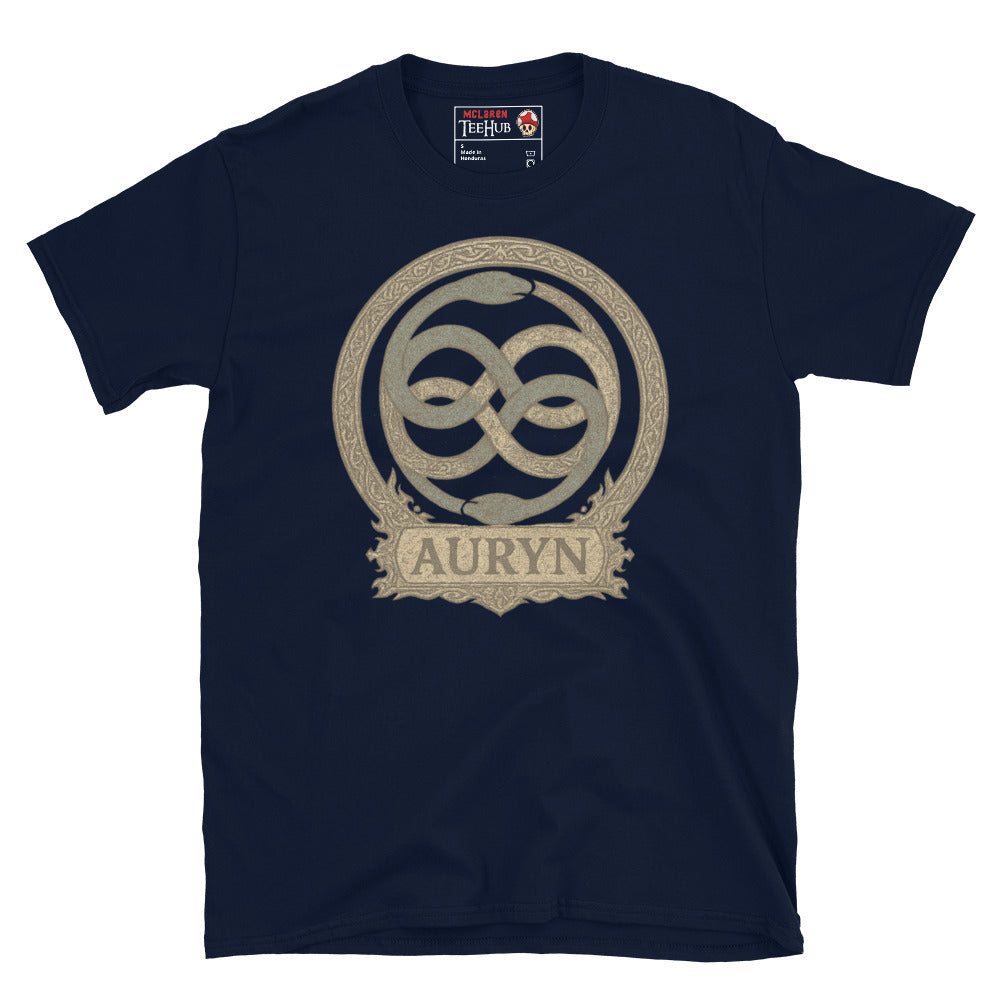 AURYN emblem t-shirt inspired by The NeverEnding Story. Navy Blue
