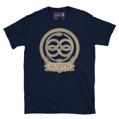 AURYN emblem t-shirt inspired by The NeverEnding Story. Navy Blue