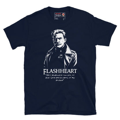 Navy Blue Flashheart “Canoe in My Pocket” Blackadder T-Shirt – McClaren Tee Hub