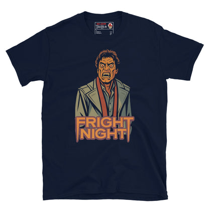 Fright Night Jerry Dandrige vampire Navy T-shirt – McLaren Tee-Hub exclusive
