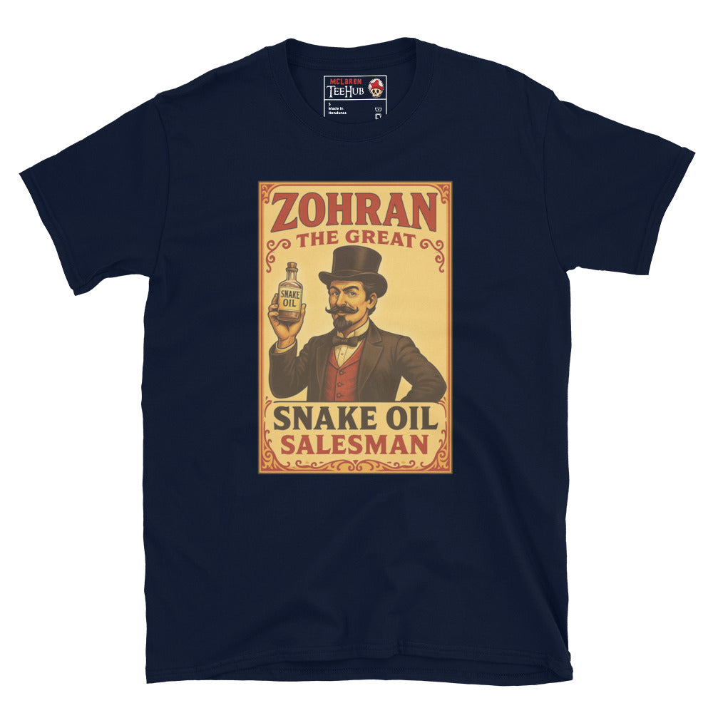 Zohran Snake Oil Salesman T-Shirt Navy 