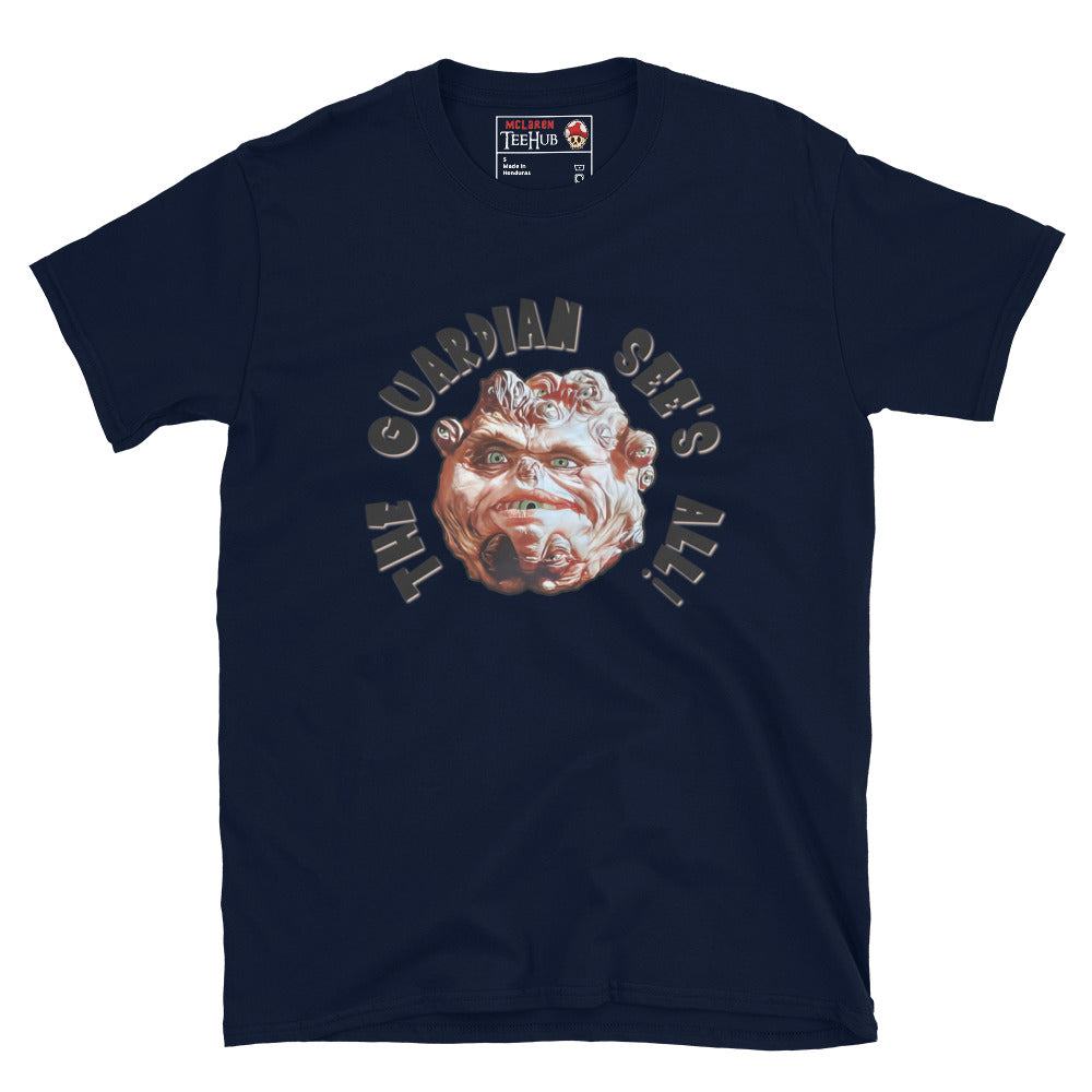 The Guardian inspired t-shirt featuring the iconic eyeball creature from  cult fantasy adventure movie Big Trouble in Little China. Navy