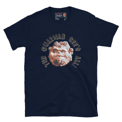 The Guardian inspired t-shirt featuring the iconic eyeball creature from  cult fantasy adventure movie Big Trouble in Little China. Navy