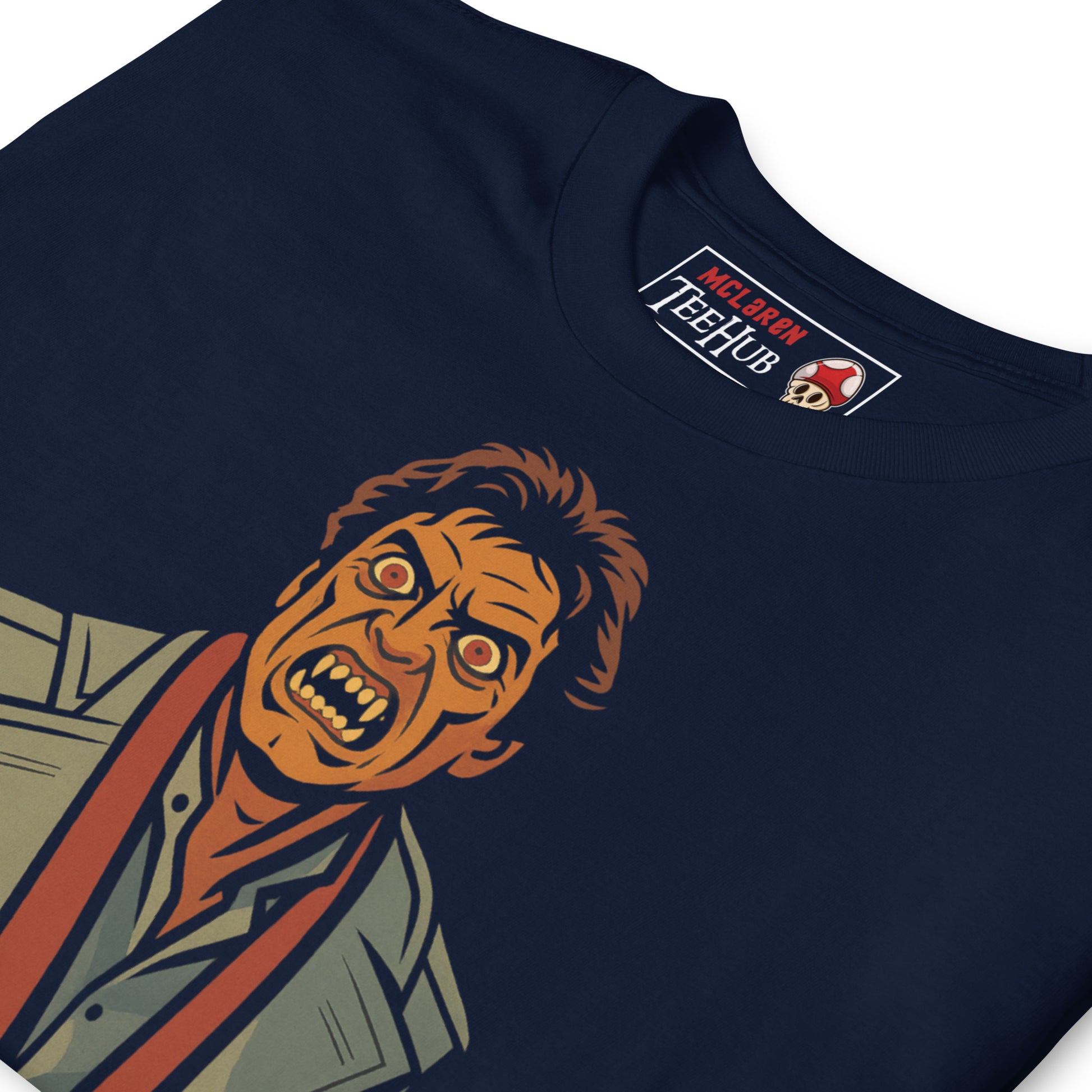 Retro 1985 Fright Night cult classic Navy T-shirt – McLaren Tee-Hub exclusive