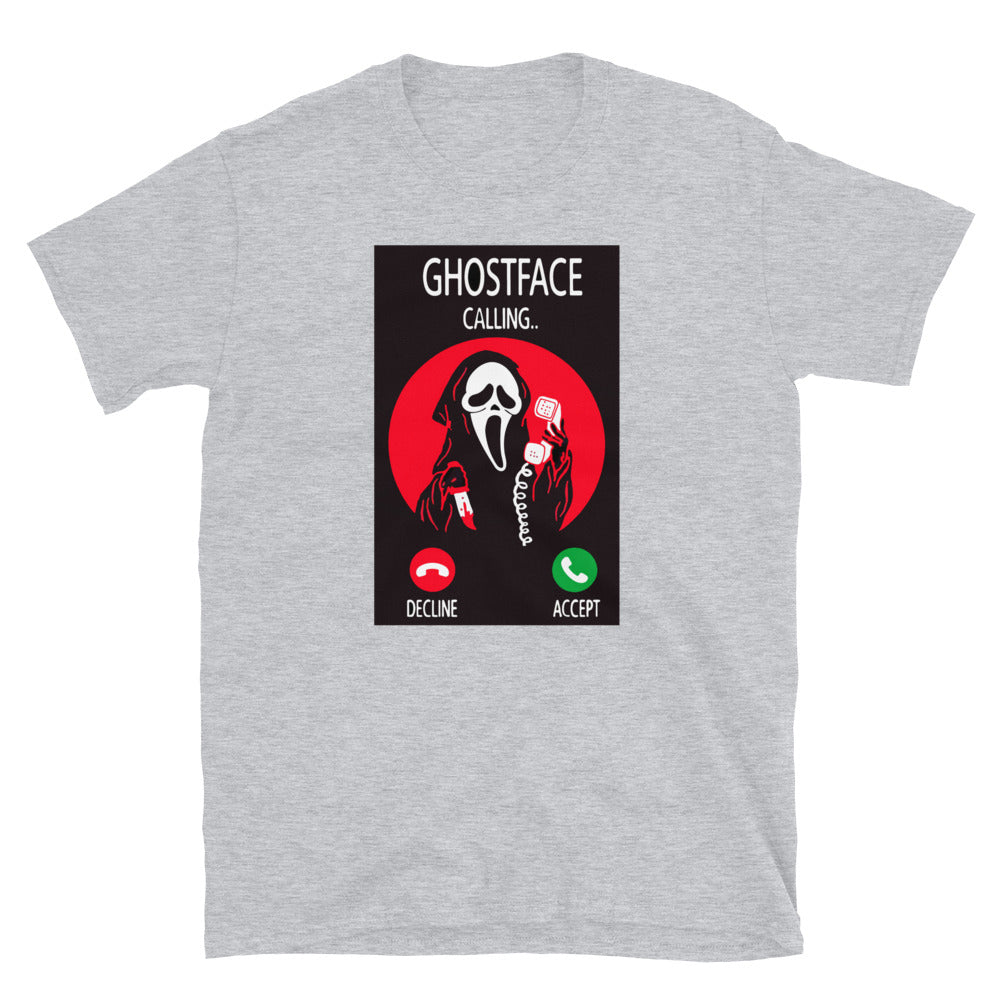 Ghostface Unisex T-Shirt, Ghostface t-shirt, Ghostface shirt, Ghostface tee, Scream Movie t-shirt, Scream Movie shirt, Scream tee.