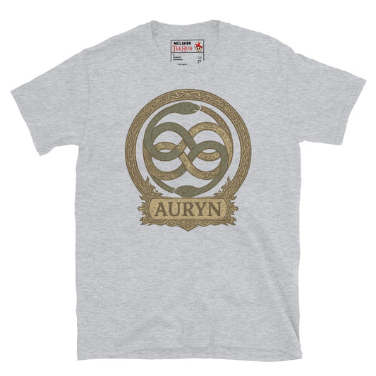 AURYN emblem t-shirt inspired by The NeverEnding Story. Sport grey