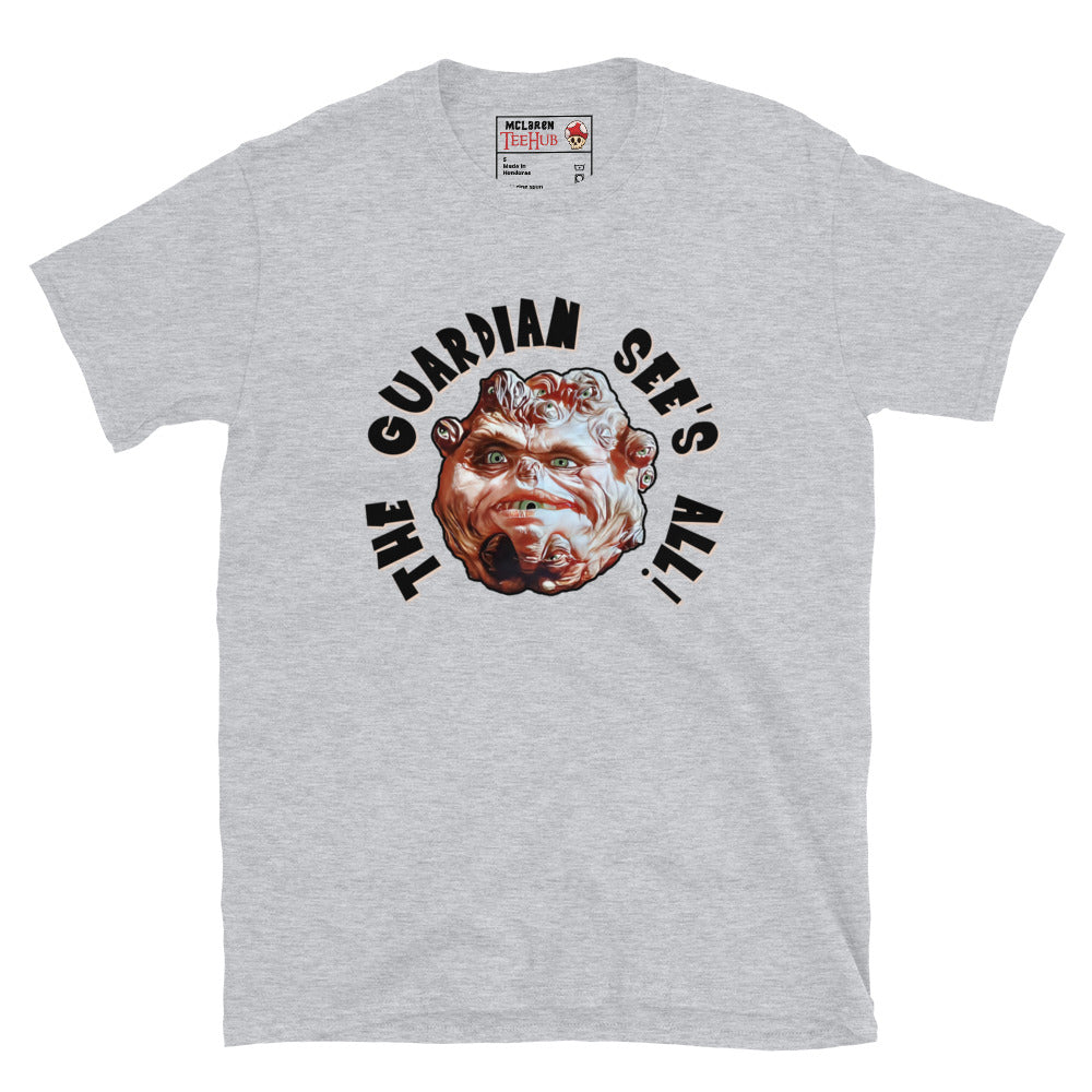 The Guardian inspired t-shirt featuring the iconic eyeball creature from  cult fantasy adventure movie Big Trouble in Little China. Sport Grey 