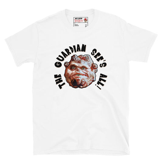 The Guardian inspired t-shirt featuring the iconic eyeball creature from  cult fantasy adventure movie Big Trouble in Little China. White