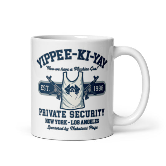 Die Hard style White glossy mug, Mug Die Hard style, Yippee Ki Yay mug, Mug Yippee Kai Yay , John McClane, Hans Gruber, DIE