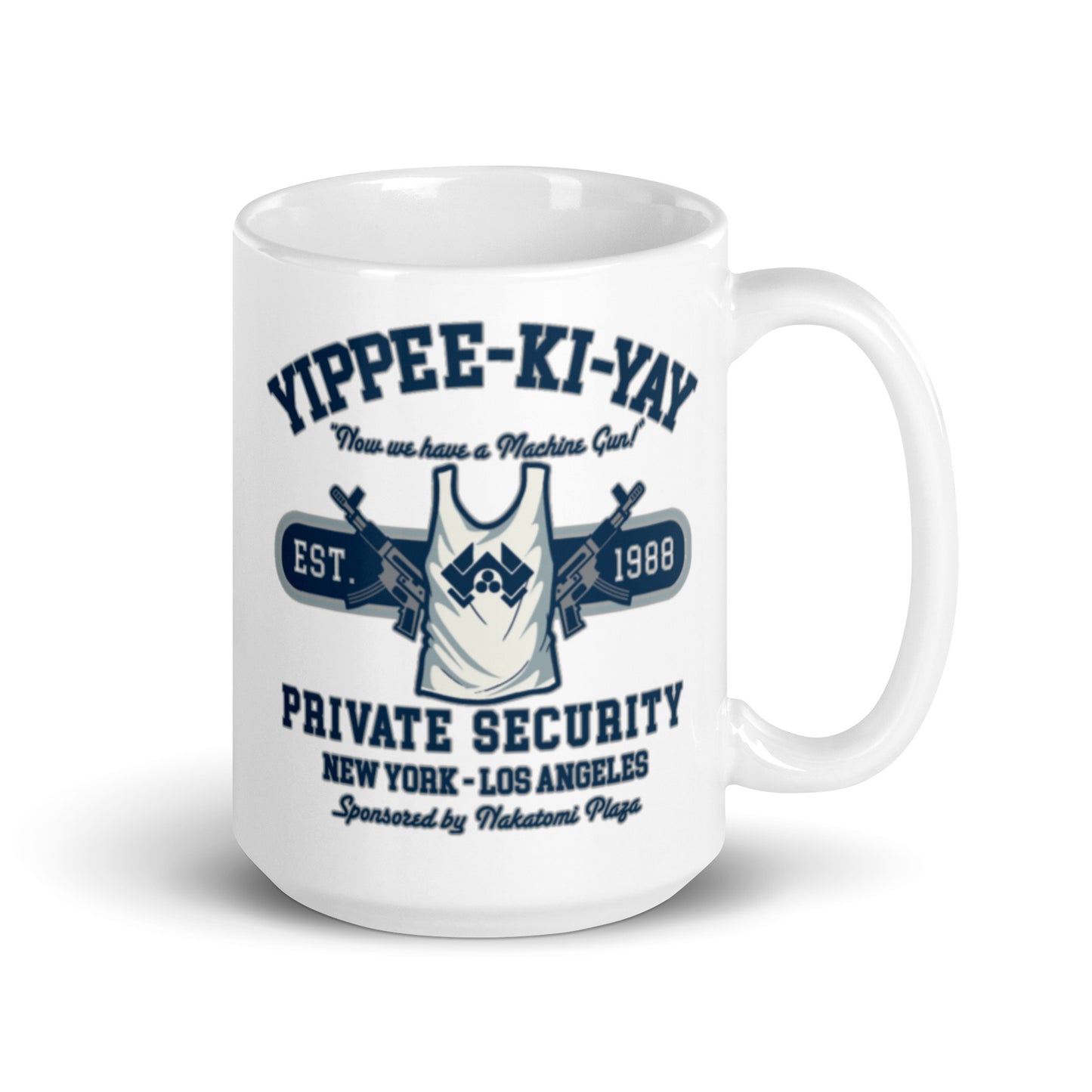 Die Hard style White glossy mug, Mug Die Hard style, Yippee Ki Yay mug, Mug Yippee Kai Yay , John McClane, Hans Gruber, DIE