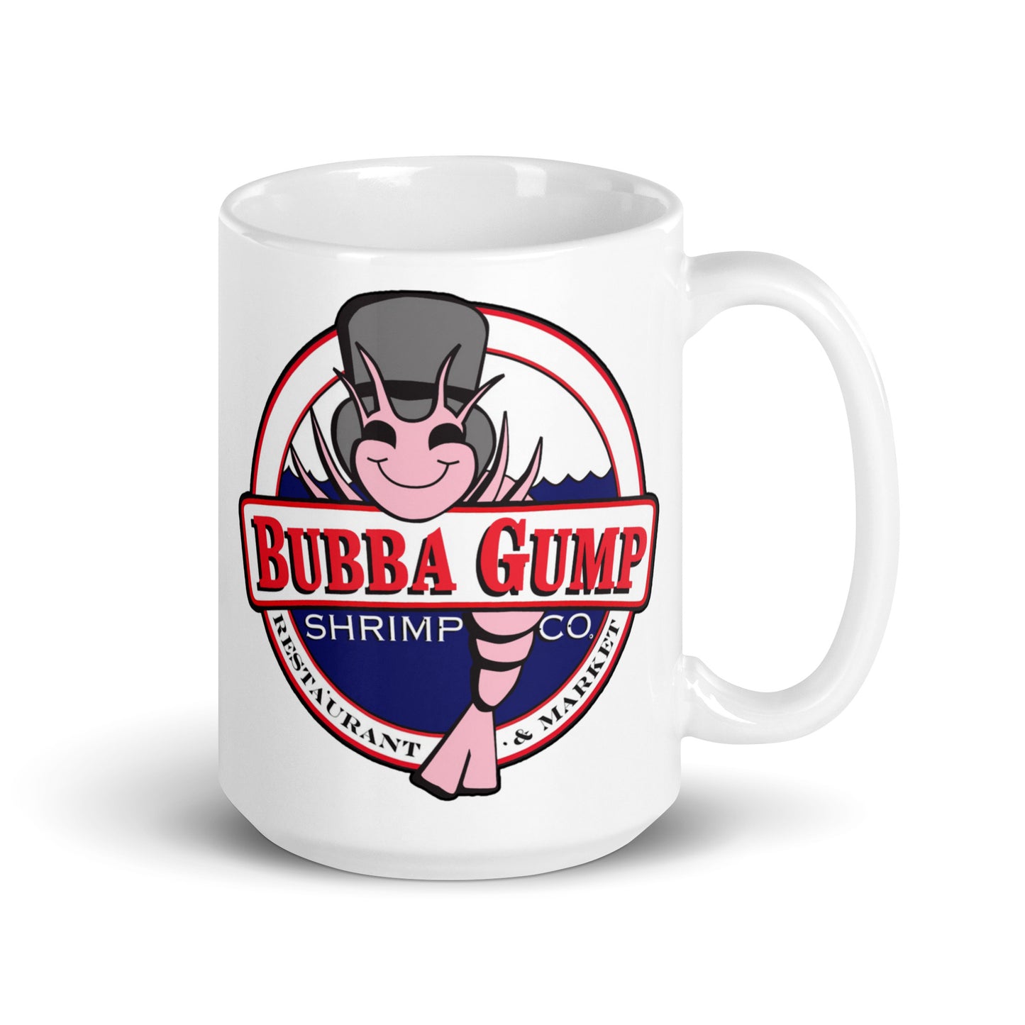 Bubba Gump Shrimp White glossy mug, Forest Gump Mug.