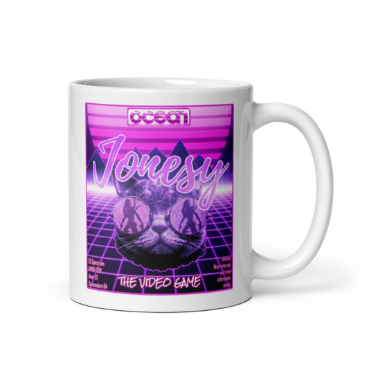Alien movie style Jonesy White glossy mug 11oz