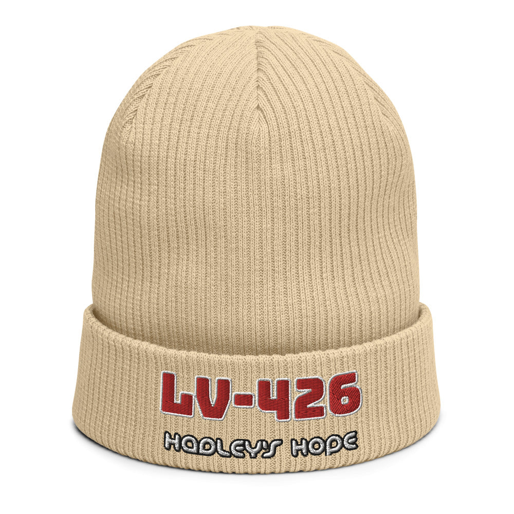 Aliens Inspired Organic ribbed beanie