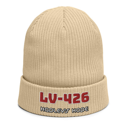 Aliens Inspired Organic ribbed beanie