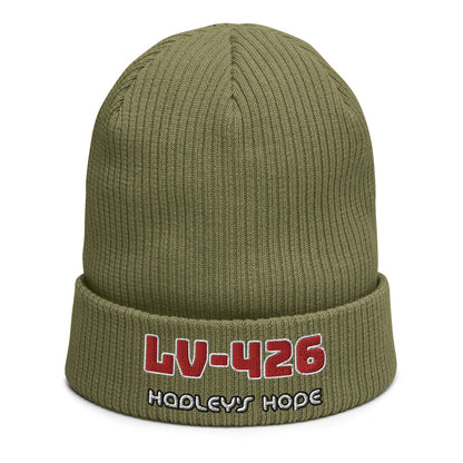 Aliens Inspired Organic ribbed beanie