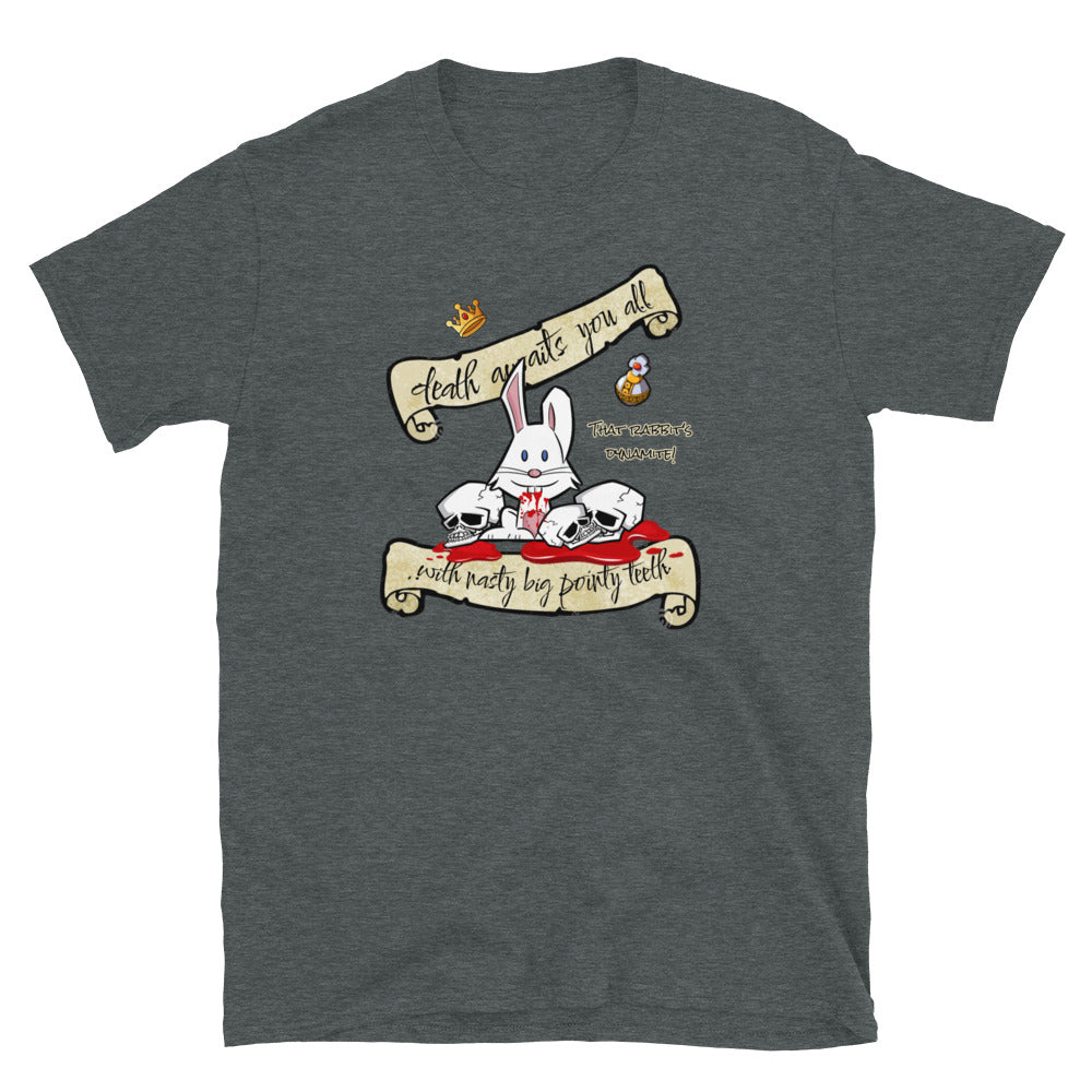 Monty Python and the Holy Grail T-Shirt. Killer Rabbit Dark Heather 