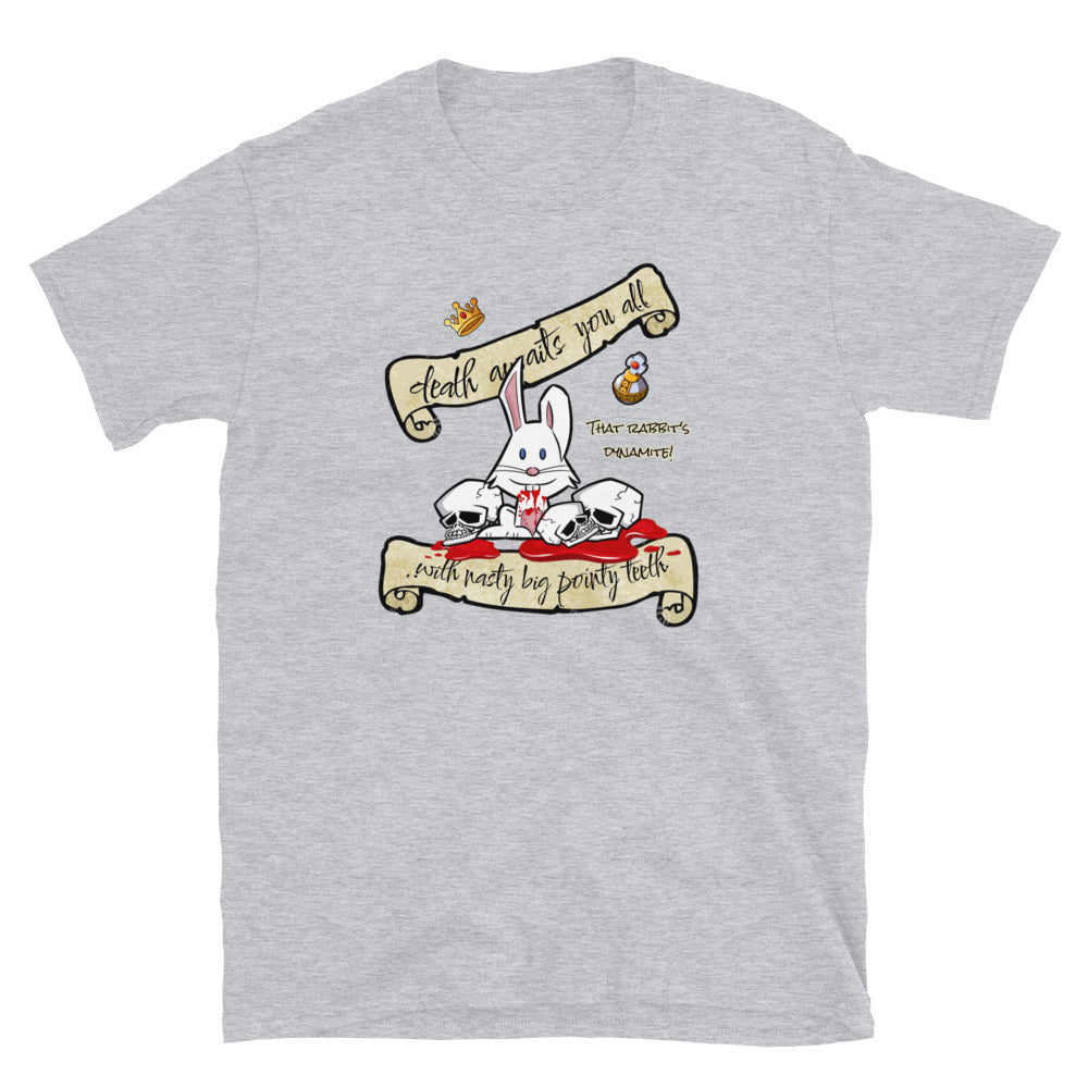 Monty Python and the Holy Grail T-Shirt. Killer Rabbit Sport Grey