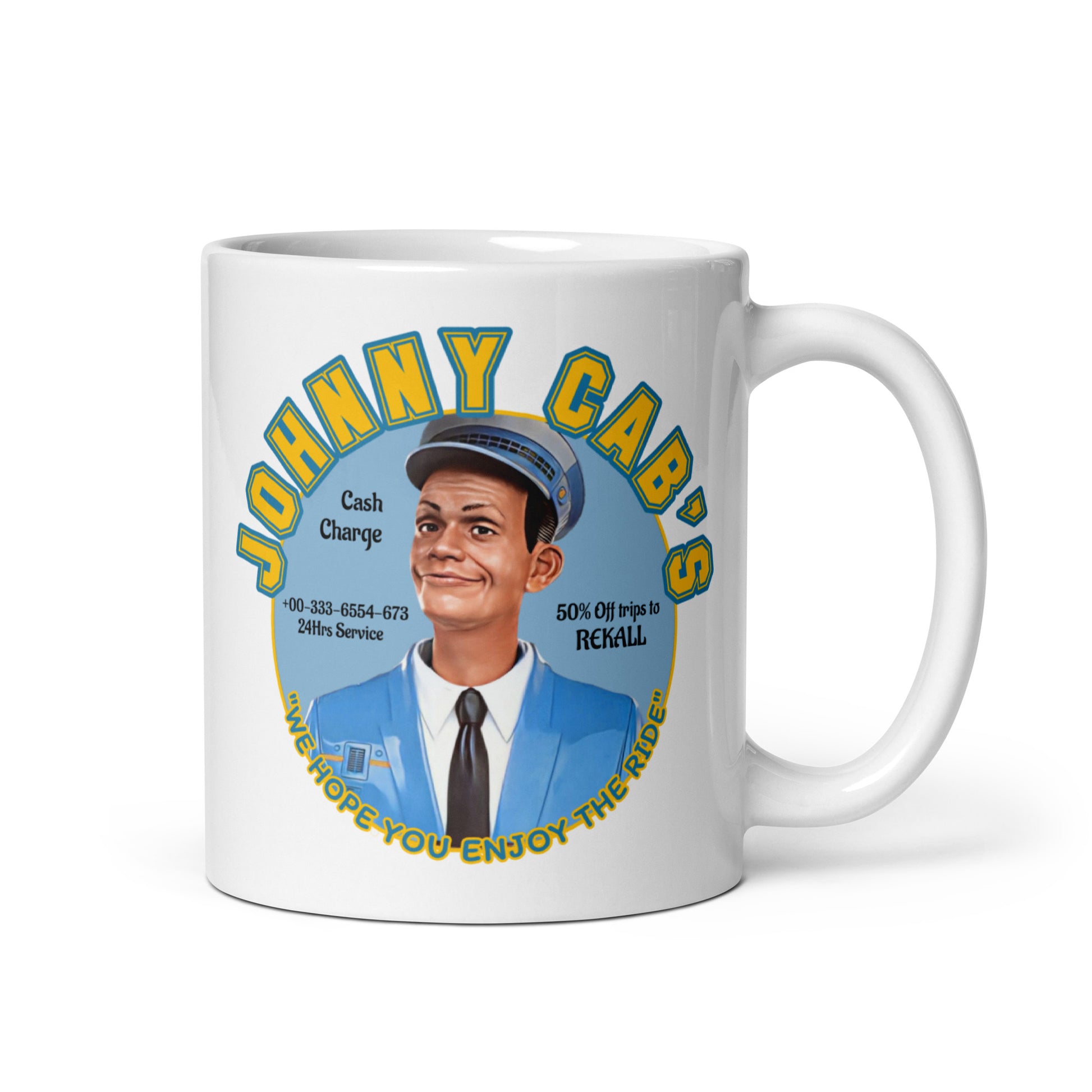 Total Recall Movie, Johnny Cab Coffee Mug