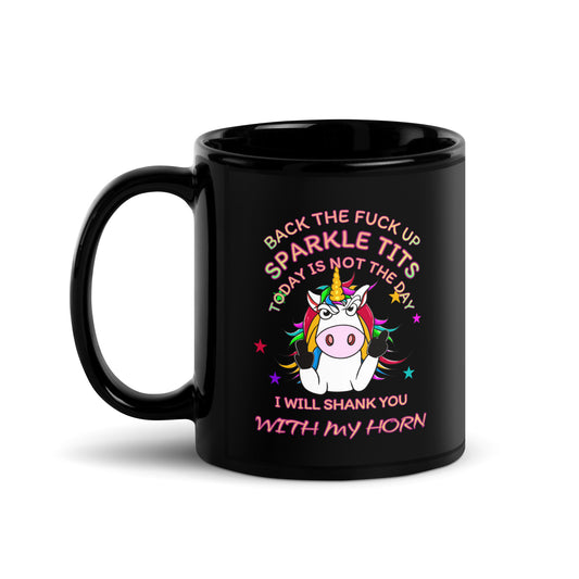 Unicorn Funny Black Coffee Mug