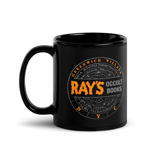 Rays Occult Black Glossy Mug, Mug Ray&#39;s Occult, Ray&#39;s Occult Mug, Ghostbusters movie mug, Mug Ghostbusters movie, coffee lovers mug, - McLaren Tee Hub 