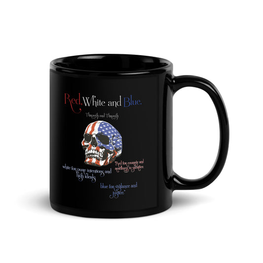 Veteran Glossy black mug,  Veteran mug, mug Veteran, America mug, America mug, USA proud mug, red, white and blue mug, USA - McLaren Tee Hub 