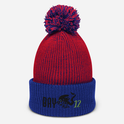 Bay 12 Pom-Pom Beanie, Aliens style Beanie, Beanie Aliens Movie style, Aliens Hat, Winter hat, Christmas gift, Christmas hat, Beanie Cool, - McLaren Tee Hub 