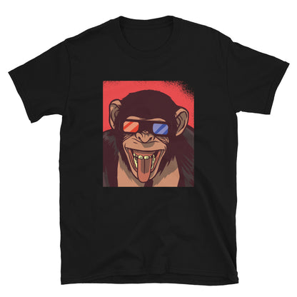 3D Glasses Monkey, Funny Monkey tshirt, Cool Monkey t shirt, Tshirt Monkey, Funky Retro Crazy Monkey,  Christmas gift, animal lover tee, - McLaren Tee Hub 