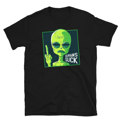 Humans Suck Unisex T-Shirt, Humans Suck t-shirt, ET t-shirt, ET shirt, Alien image t-shirt, t-shirt Alien image, T-shirt Humans suck, - McLaren Tee Hub 