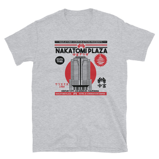 Die Hard movie style Unisex T-Shirt, Nakatomi Plaza t-shirts, t-shirt Die Hard movie, t-shirt Nakatomi Plaza, Hans Gruber, John McClane, - McLaren Tee Hub 