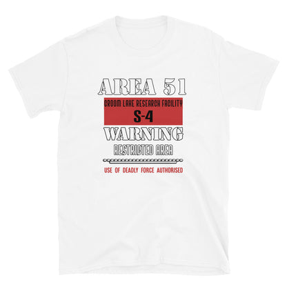 Area 51 Unisex T-Shirt, t-shirt area 51, area 51 warning t-shirt, t-shirt area 51 warning, Ufo cover up t-shirt, t-shirt ufo cover up, UFO - McLaren Tee Hub 