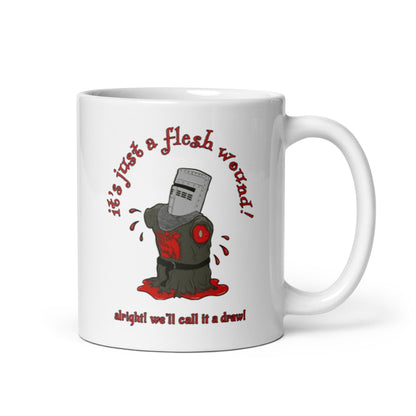 Black knight White glossy mug, Mug Black Knight, monty python style mug, Mug monkey python style, monty python and the holy grail - McLaren Tee Hub 