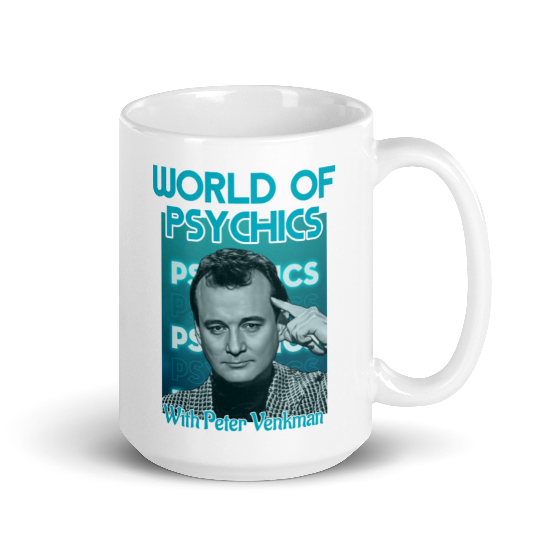Ghostbusters style world of Psychics white glossy mug, Mug Ghostbusters style world of Psychics, Ghostbusters mug, Ghostbusters movie - McLaren Tee Hub 