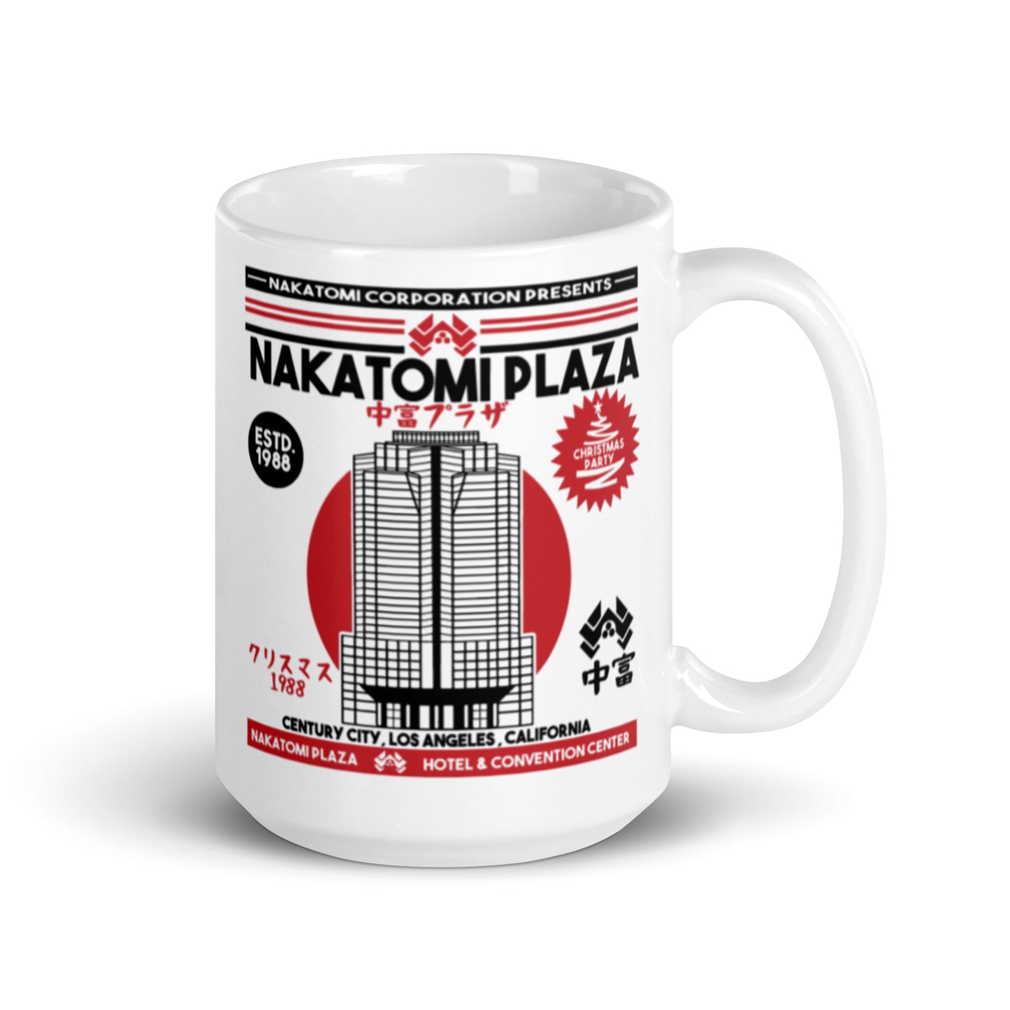 Die Hard style White glossy mug, Mug Die Hard style, Nakatomi Plaza mug, Mug Nakatomi Plaza, John McClane, Hans Gruber, DIE HARD, - McLaren Tee Hub 