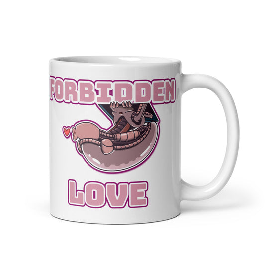 Forbidden love White glossy mug, true love mug,love mug, true love, Alien love mug, Mug Alien love, coffee lovers gift, valentines gift - McLaren Tee Hub 