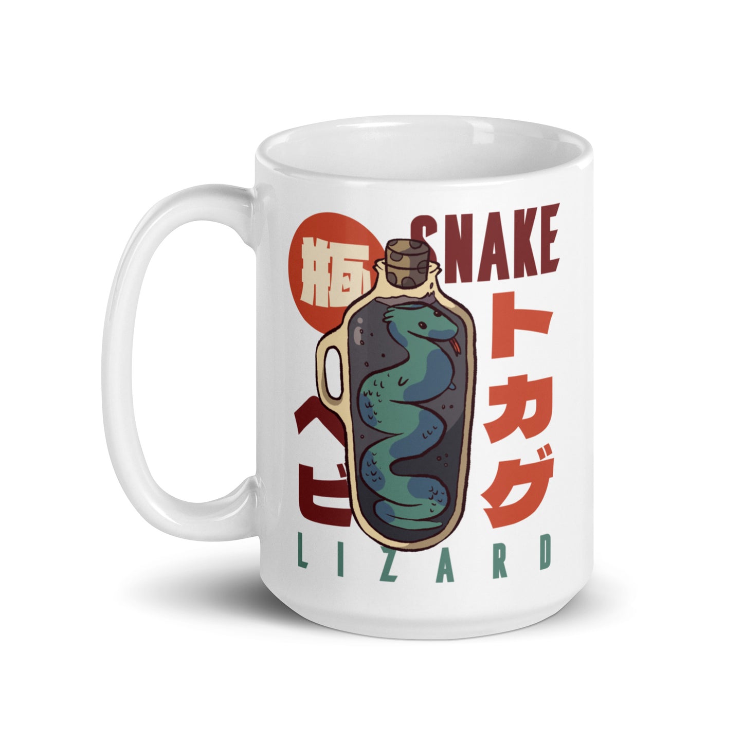 Snake wine White glossy mug, snake mug, Mug snake, snake coffee mug, Mug coffee snake, coffee lovers gift, coffee addict, - McLaren Tee Hub 