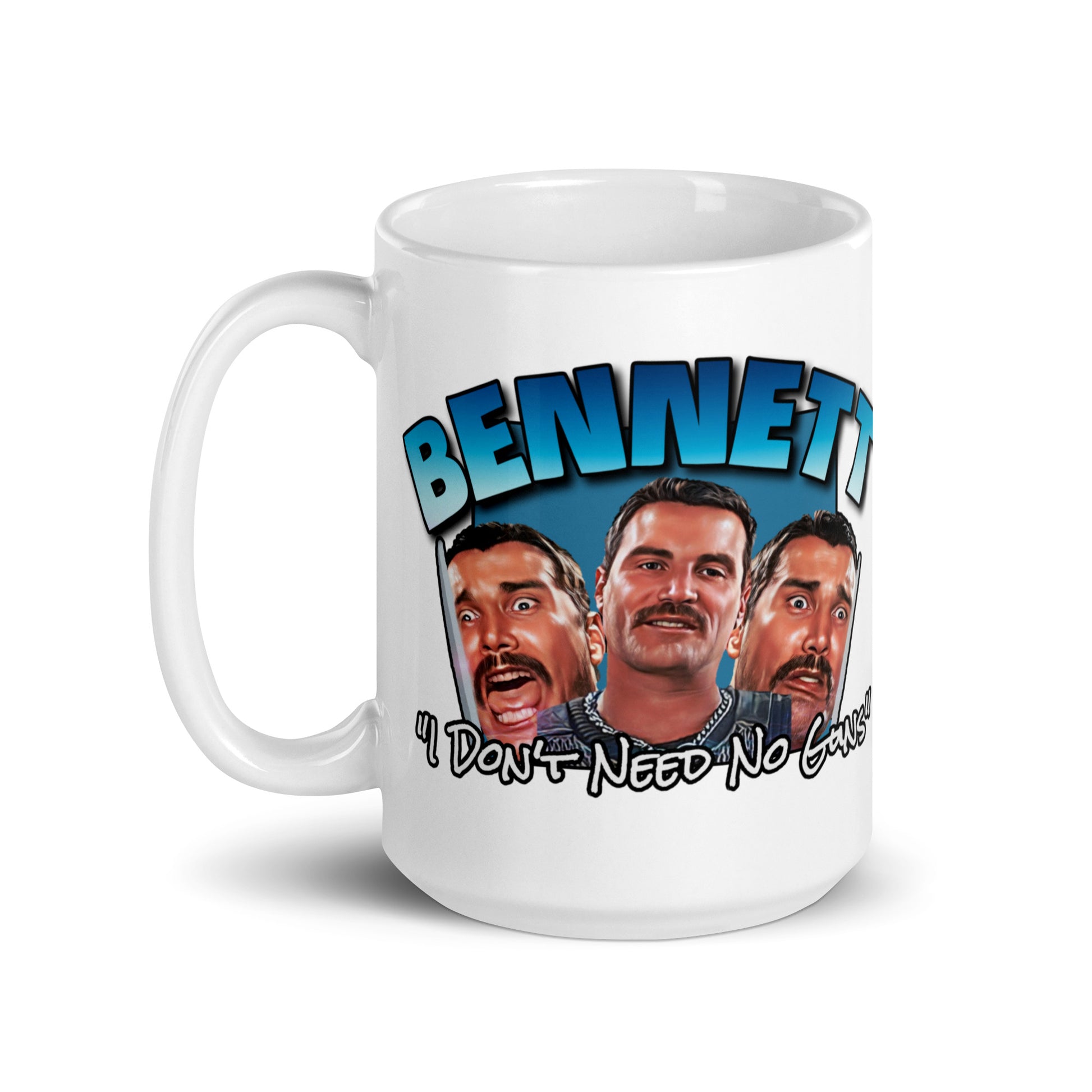 Bennett White glossy mug, commando movie mug, mug commando movie, mug Bennett, movie mug Commando 1985, Coffee mugs - McLaren Tee Hub 