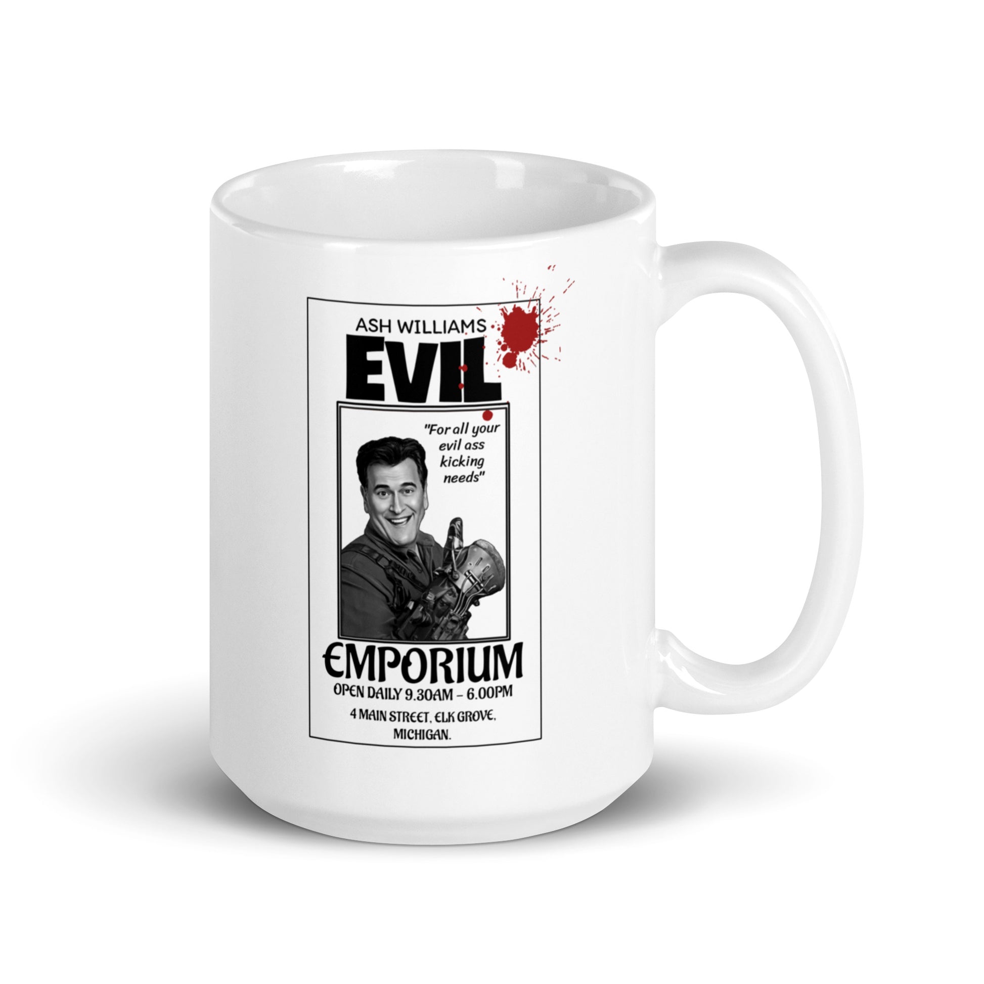 Evil Dead style White glossy mug, Evil dead mug, Evil Dead coffee mug, Ash williams mug, Ash vs Evil dead mug, mug Evil Dead, Mugs. - McLaren Tee Hub 