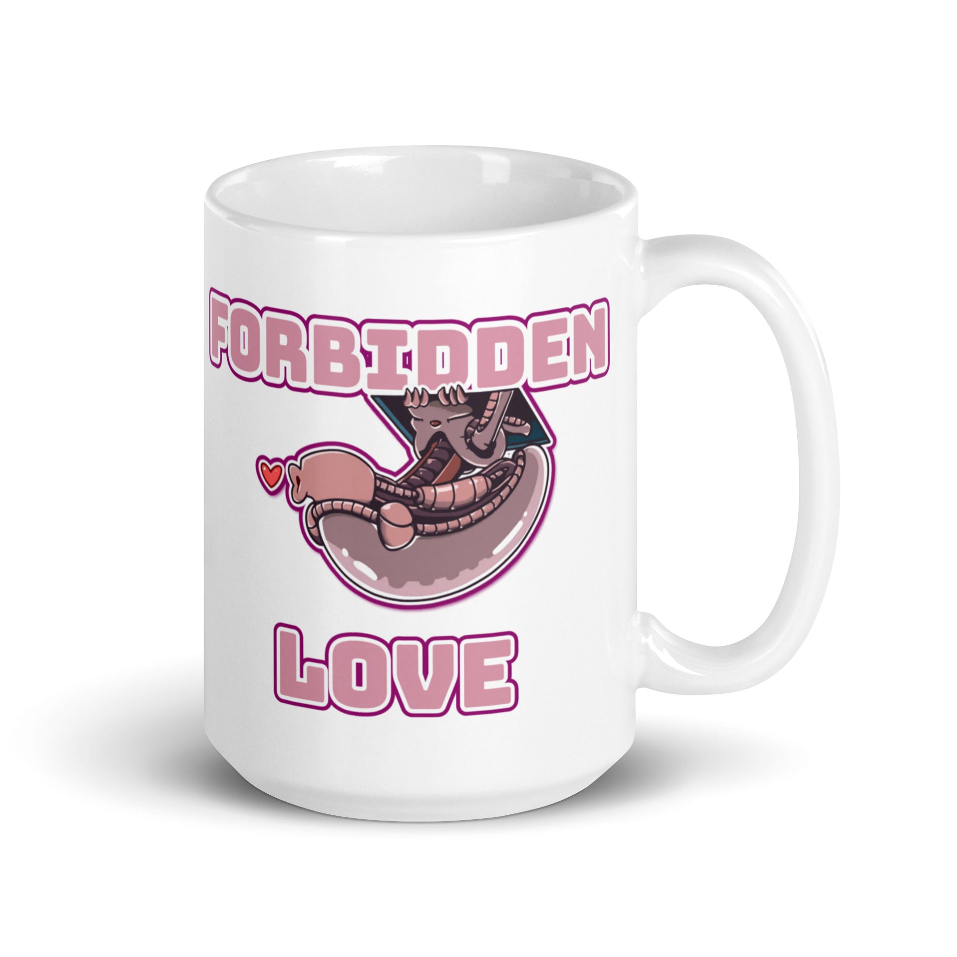 Forbidden love White glossy mug, true love mug,love mug, true love, Alien love mug, Mug Alien love, coffee lovers gift, valentines gift - McLaren Tee Hub 